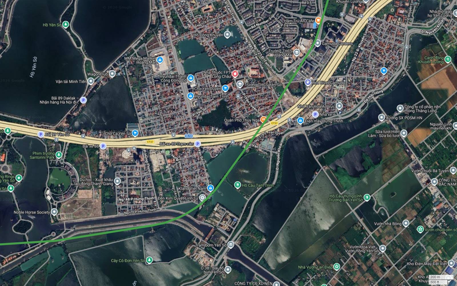 Bất động sản dọc metro số 4 Hà Nội tại Yên Sở với khu đô thị Gamuda Gardens, Red River Gamuda và MM Mega Market Hoàng Mai