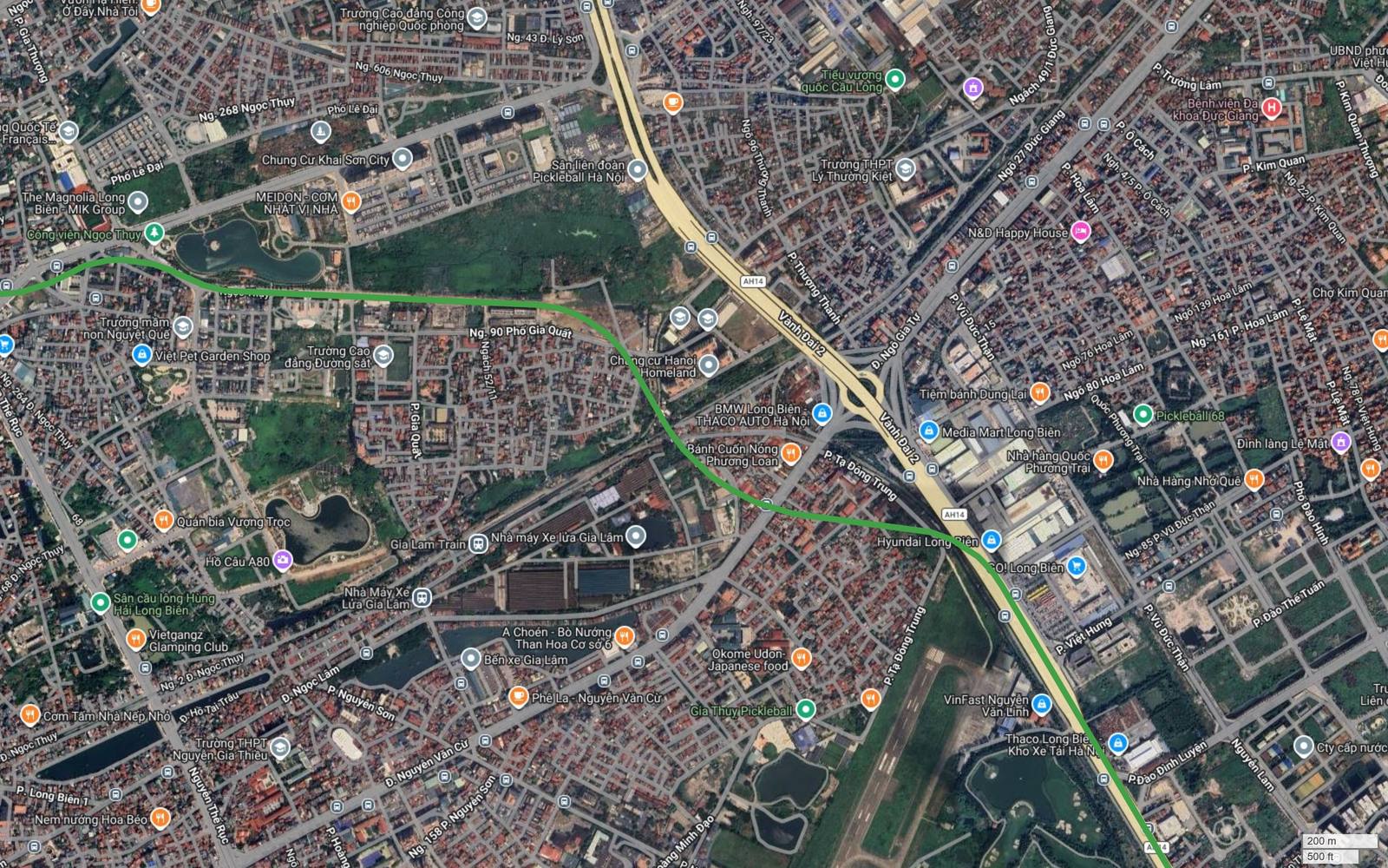 Bất động sản dọc metro số 4 Hà Nội tại Gia Lâm với Chung cư Hanoi Homeland, Chung Cư Khai Sơn City và khu đất Nhà máy Xe lửa Gia Lâm